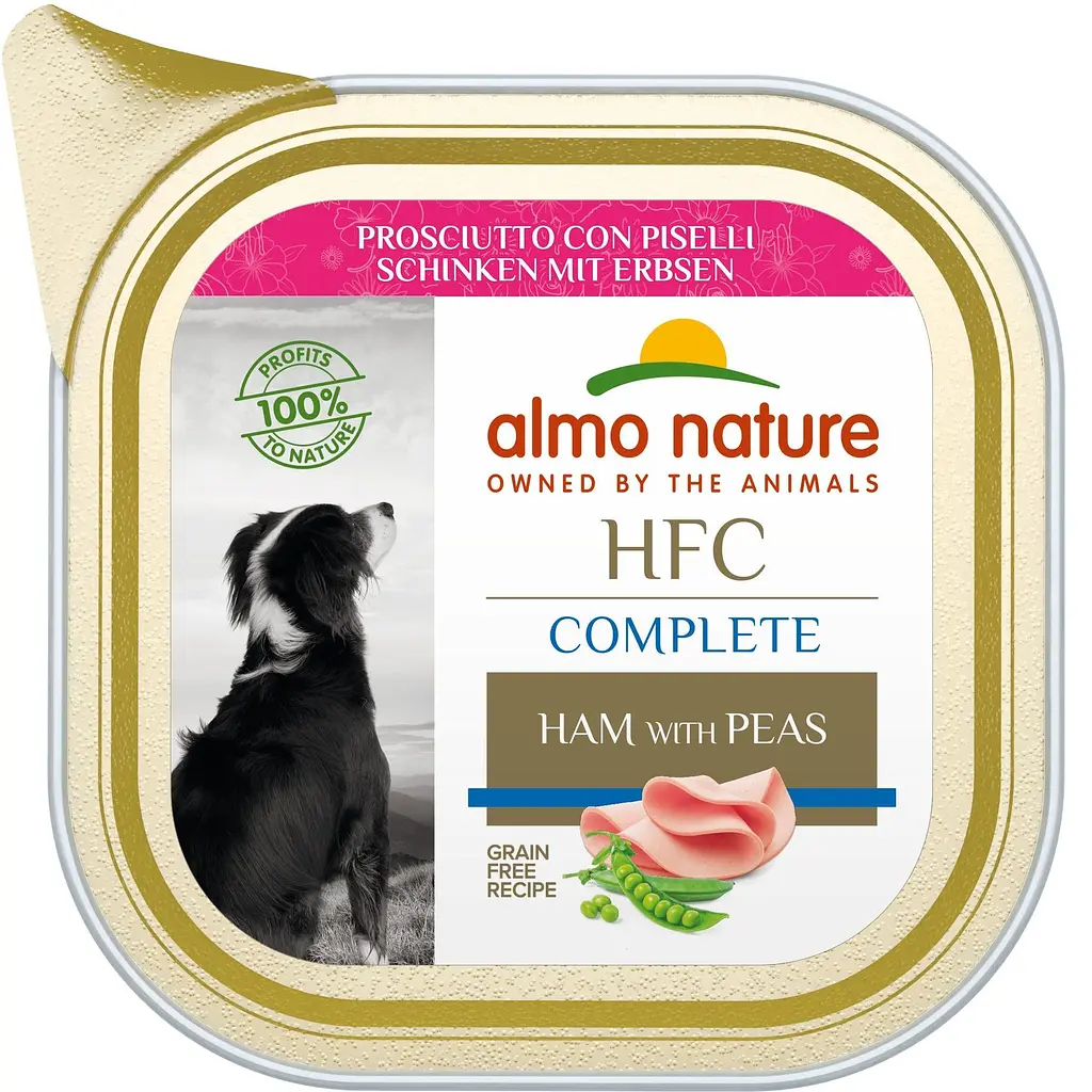 Набор влажного корма для собак Almo Nature HFC Dog Complete 4+1 ветчина и горох 425 г (85 г х 5 шт.) - фото 2