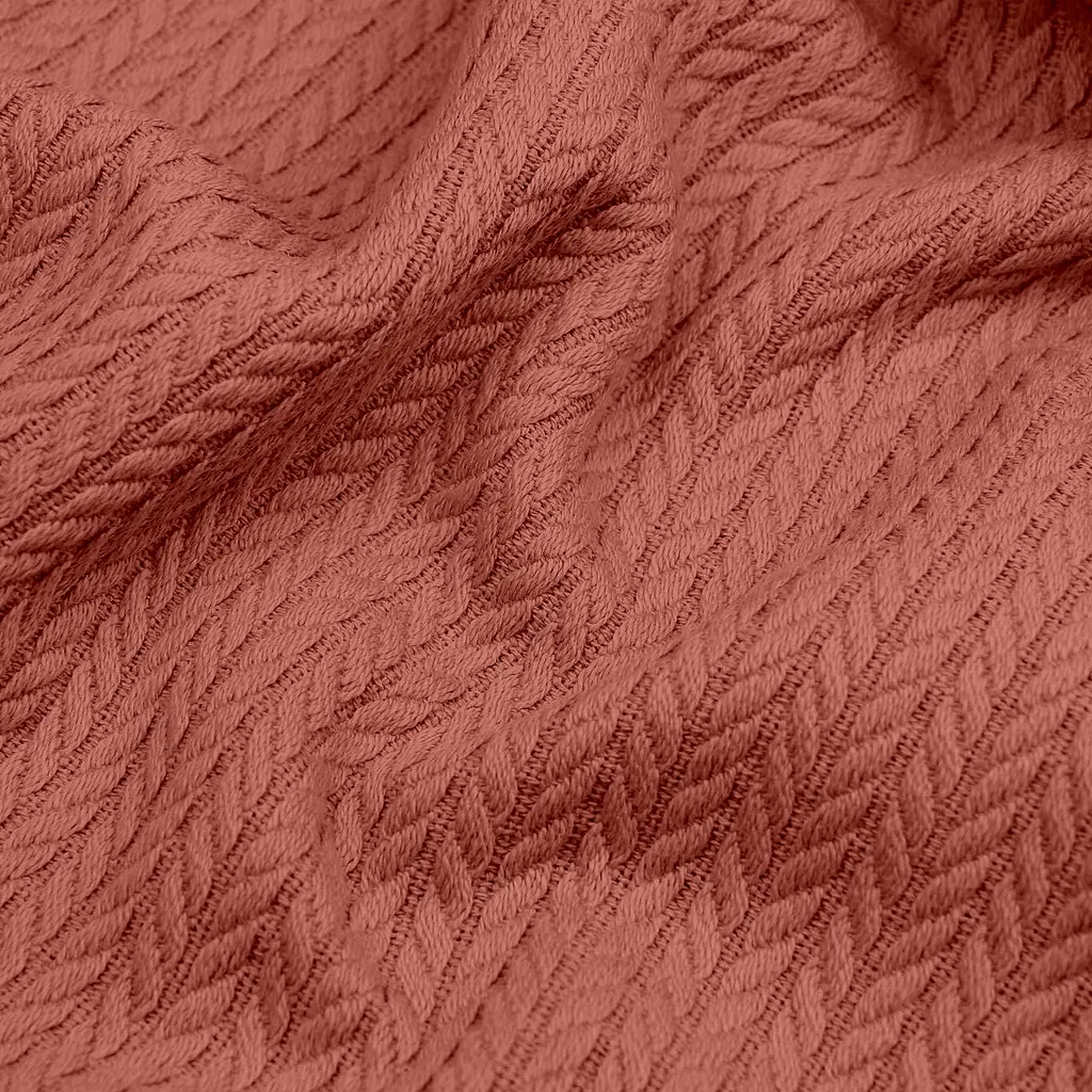 Плед покривало Cosas Сinnamon Knitted Braid 230х240 см косичка (Blanket_29Сinnamon_KnittedBraid_230x240) - фото 4
