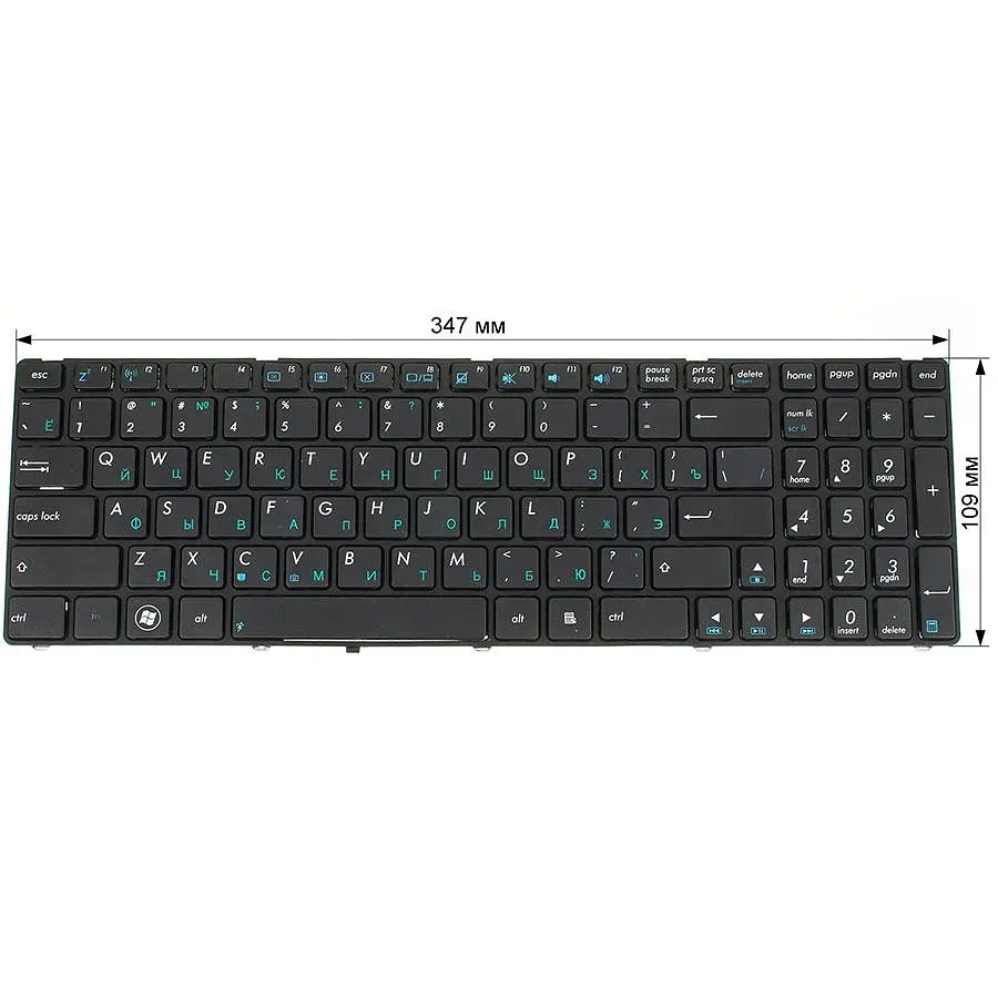 Клавіатура для ноутбука ASUS (A52 K52 X54 N53 N61 N73 N90 P53 X54 X55 X61) rus чорний (K52 version) - фото 2