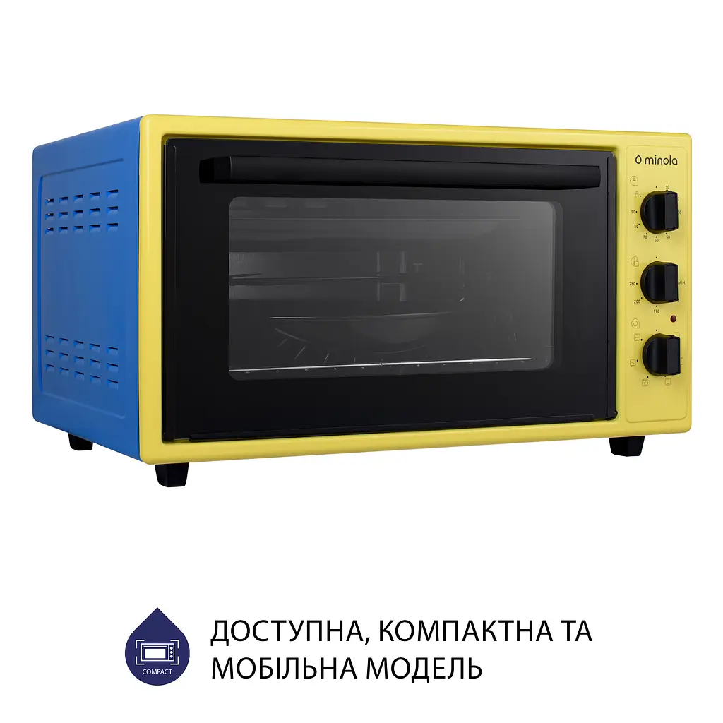Духовка Minola FOET 4815 UA жовто-блакитна - фото 4