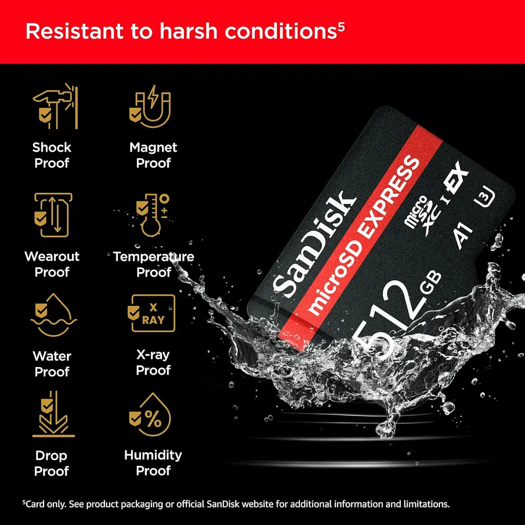 Карта пам'яті SanDisk 512GB microSDXC class 10 UHS-I U3 A1 Express (SDSQXFN-512G-GN4NN) - фото 5