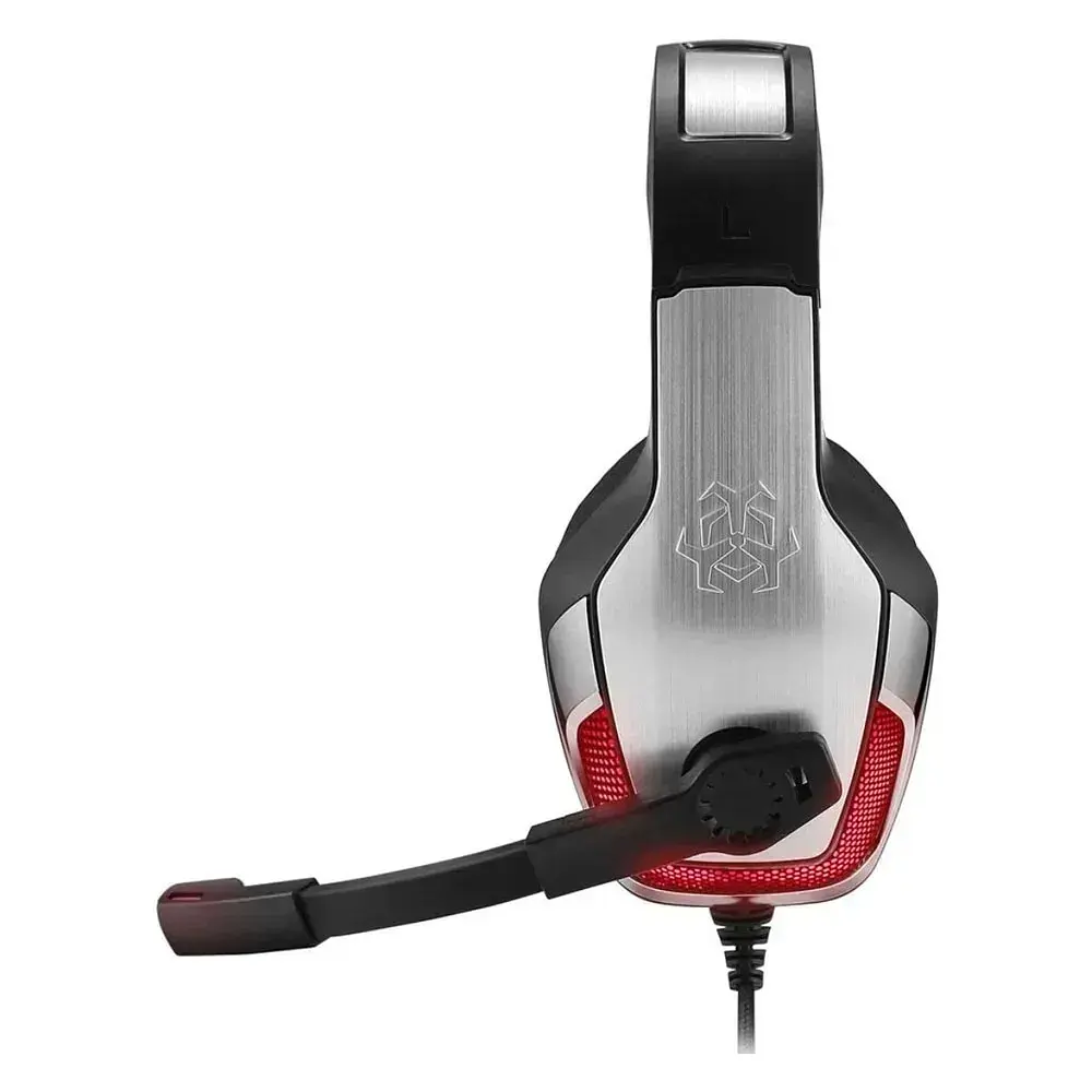 Дротова ігрова гарнітура Hunterspider Gaming with LED V4, USB, 3.5mm, 2.2m, silver - фото 3