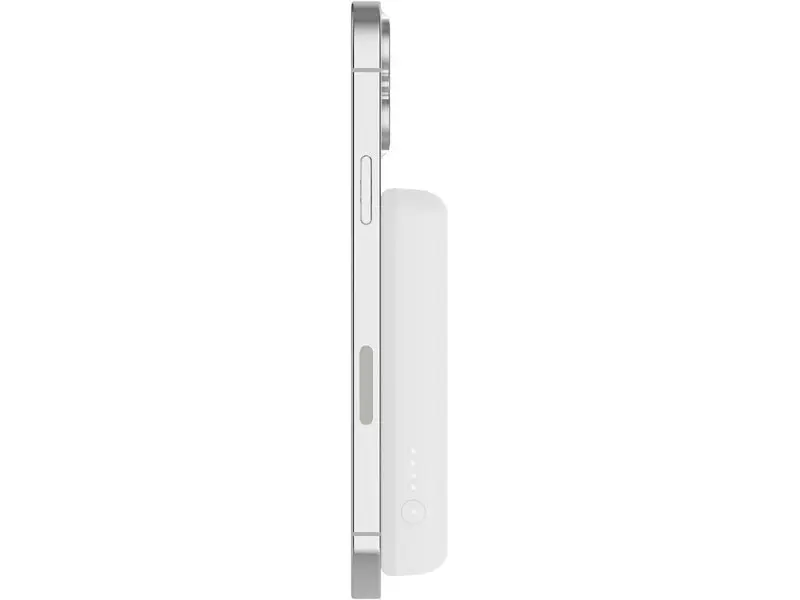 Зовнішній акумулятор (павербанк) Belkin 5000mAh 15W MagSafe Qi2 White (BPD004BTWT) - фото 6