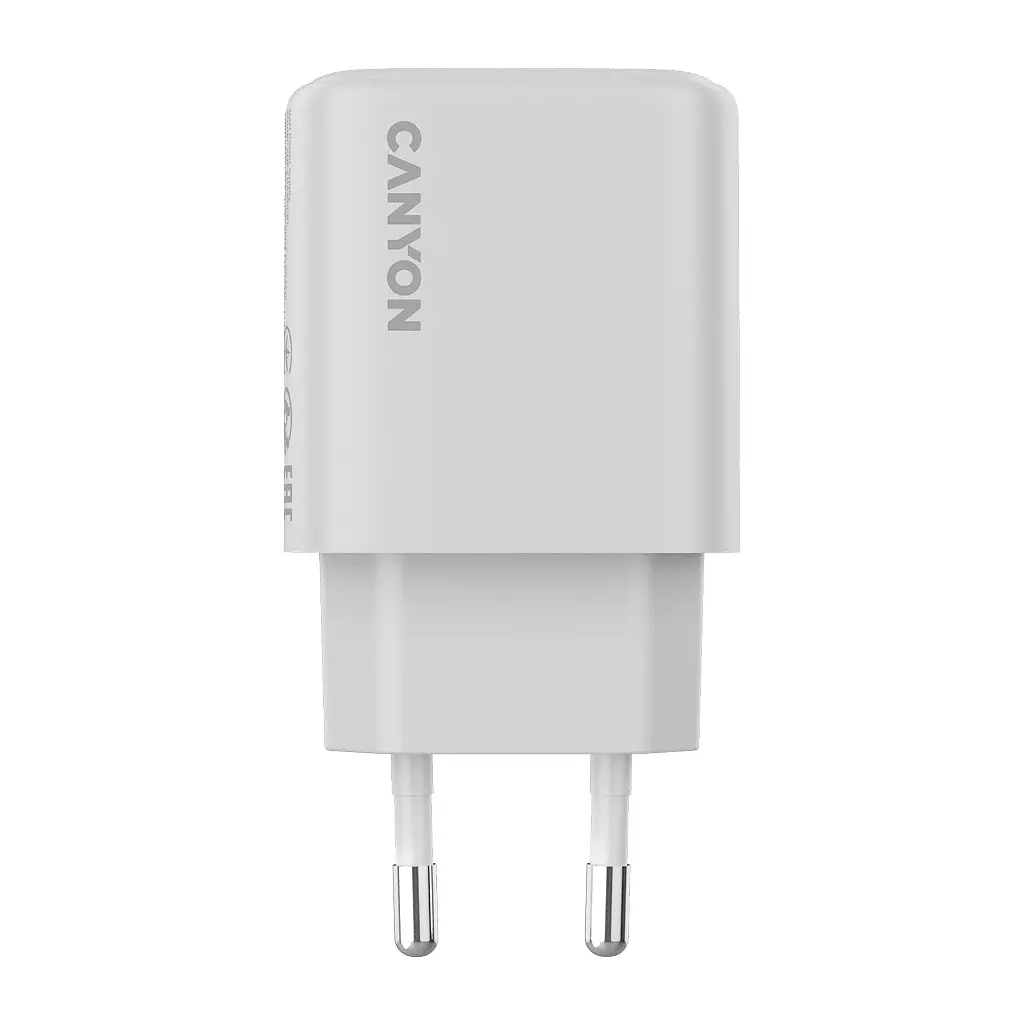 Зарядний пристрій Canyon OnCharge 250 25 Вт 1xPD EU білий (CNE-CHA250-01) - фото 3