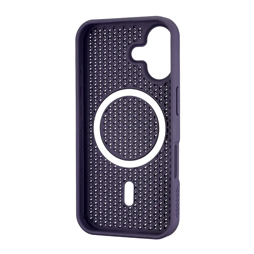 Чохол Silicone Cooling Сase with MagSafe iPhone 16 Purple - фото 3