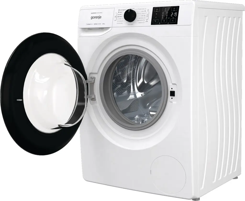 Пральна машина Gorenje фронтальна, 8кг, 1400, A+++, 55см, дисплей, пар, інвертор, білий (WNEI84BS) - фото 15