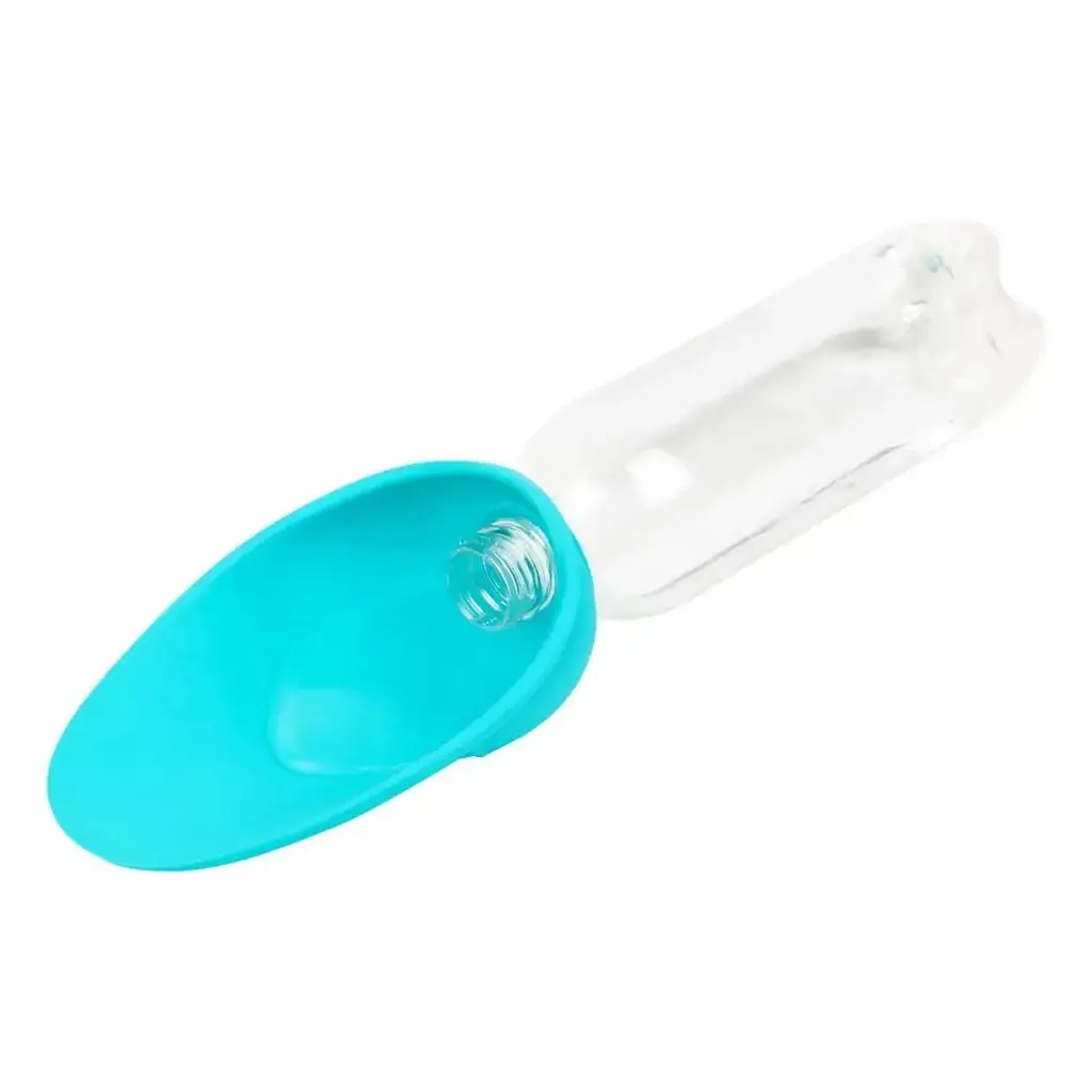 Поїлка-насадка на пляшку Waudog Silicone, 16,5х9 см, блакитний (50772) - фото 2