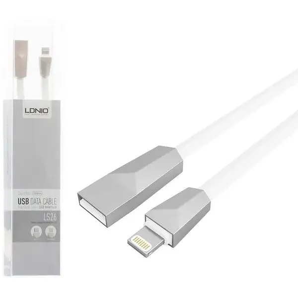 Кабель LDNIO LS26 Lighting cable 1m White - фото 2