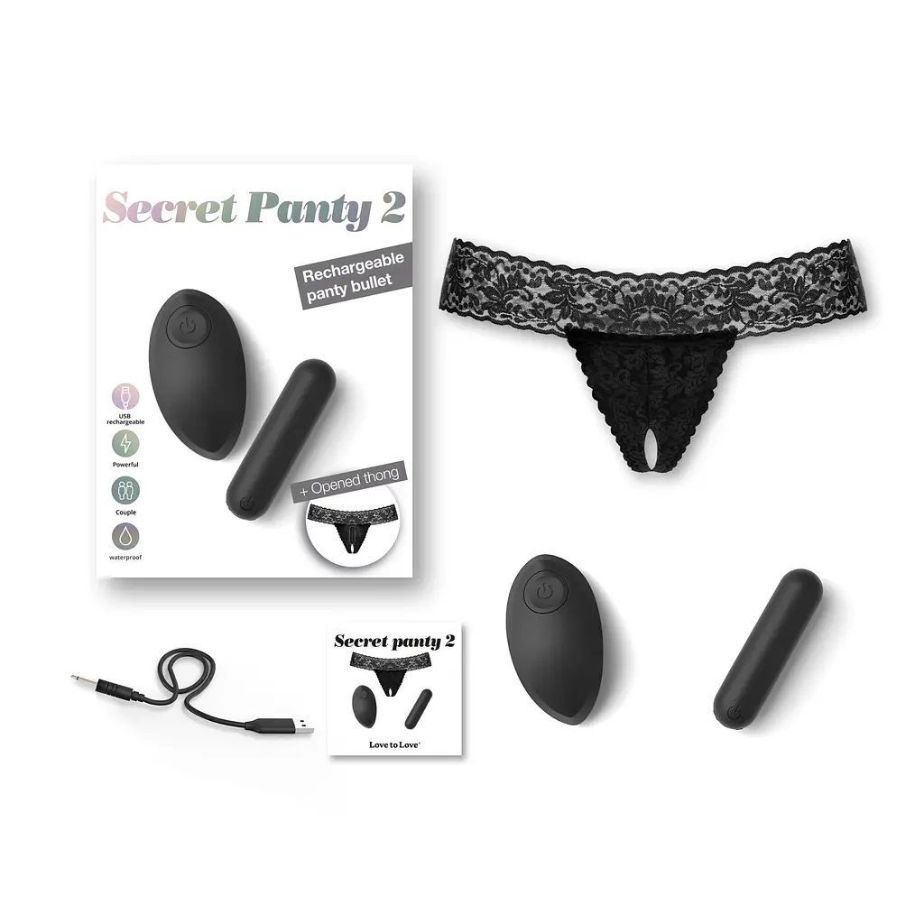 Вібротрусики Love To Love SECRET PANTY 2, в комплекті трусики, віброкуля, пульт ДК, 10 режимів роботи - фото 4