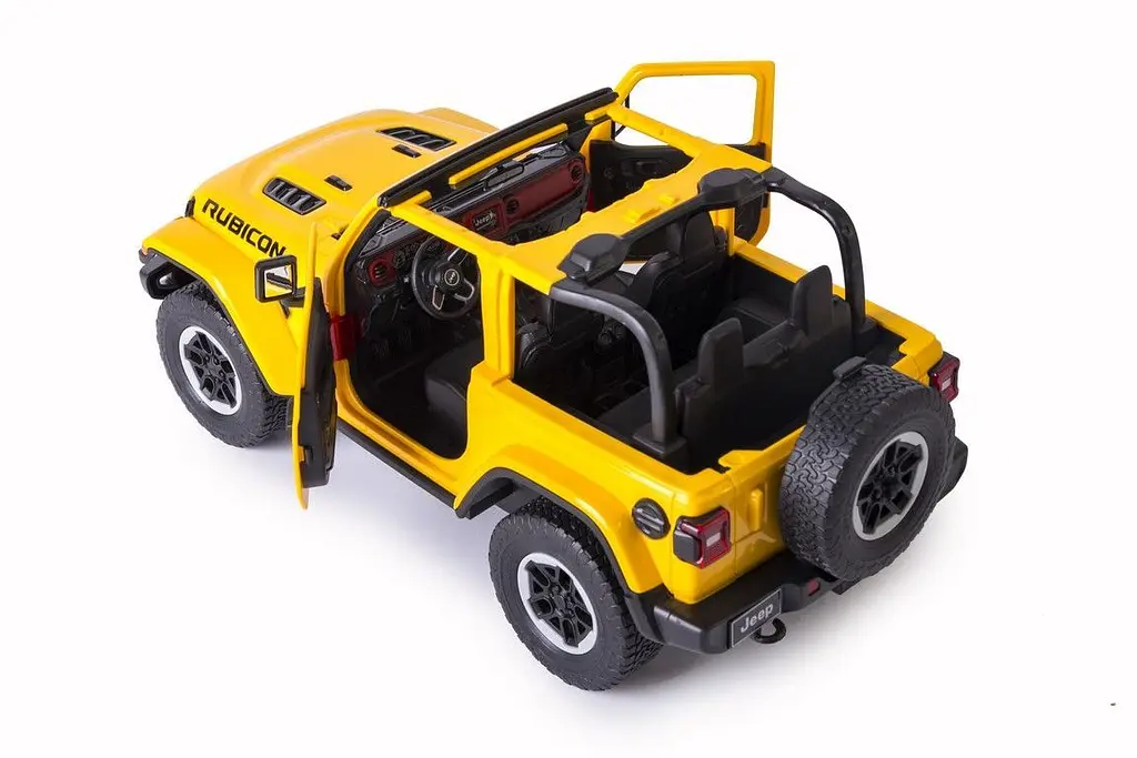 Машинка Rastar Jeep Wrangler JL на управлении 1:14 желтый 79400 - фото 4