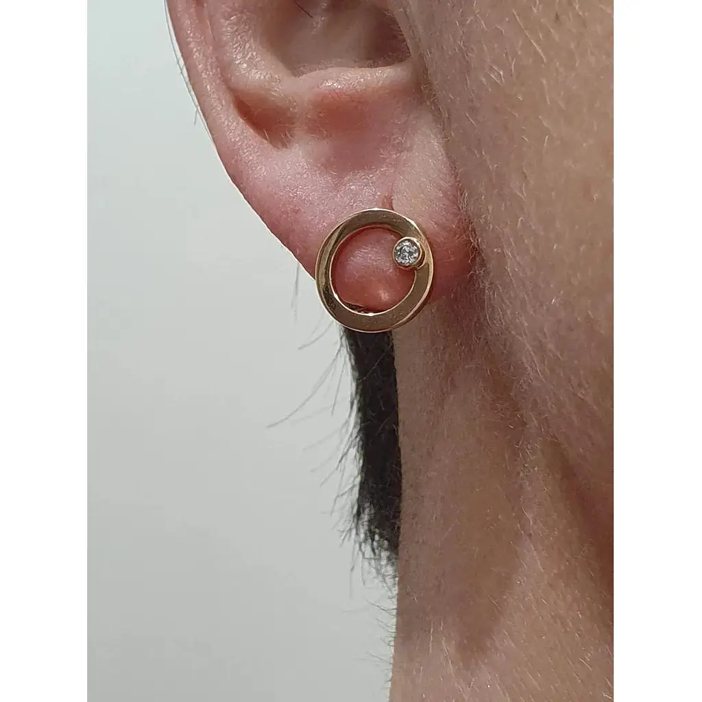 Золотые серьги Семейные драгоценности с фианитами. 1720570 - фото 2