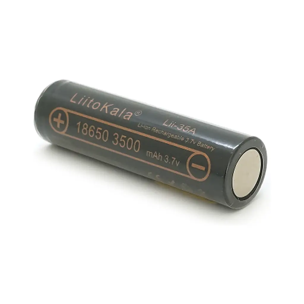 Акумулятор 18650 3500mah (3300-3500mah), 3.7V(2.75-4.2V), Black Liitokala (Lii-35A-JT) - фото 2