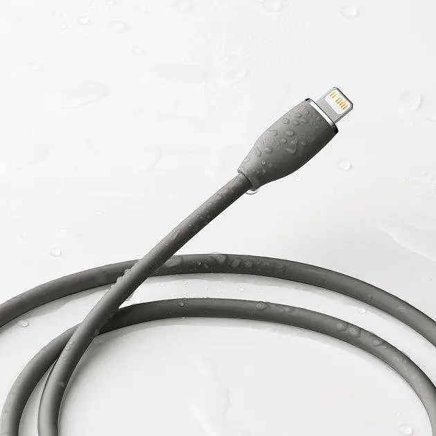 Кабель Baseus Jelly Liquid Silica Gel Fast Charging Data Cable Data Type-C to Lightning 20W 2m CAGD020101 Black - фото 5