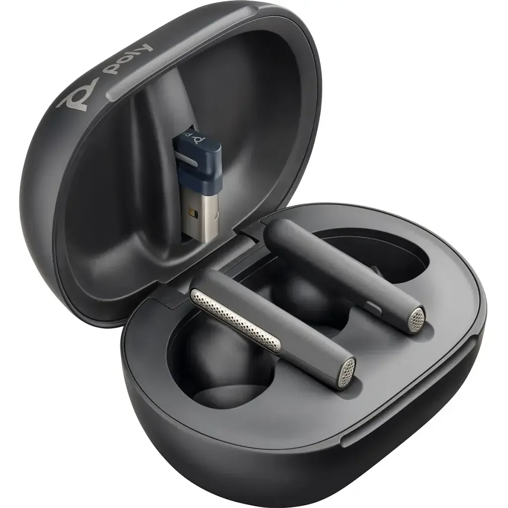 Наушники TWS Poly Voyager Free 60+ Earbuds + BT700A + TSCHC Black - фото 3