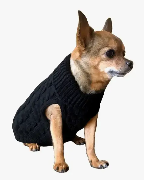 Светр для собак та котів EcoToys Black L чорний A: 30 см B: 38 см C: 28 см L-7020 - фото 3