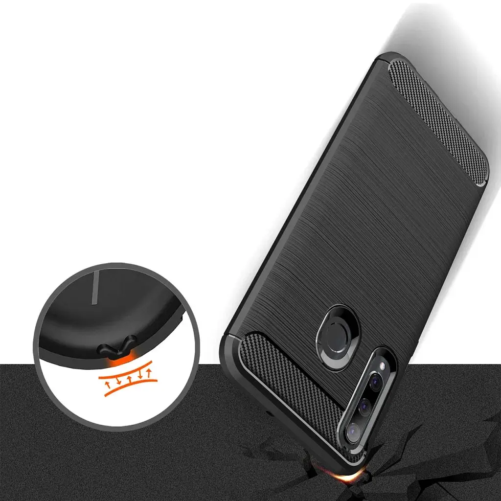 Чохол до мобільного телефона Laudtec для Huawei P Smart 2019 Carbon Fiber (Black) (LT-PST19) - фото 7
