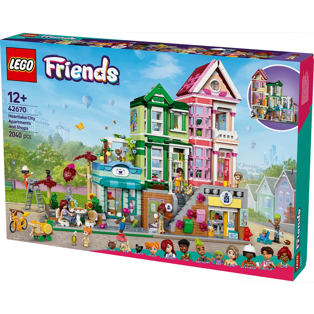 Конструктор LEGO Friends Хартлейк-Сіті. Квартири та крамниці 2040 деталей (42670) - фото 2