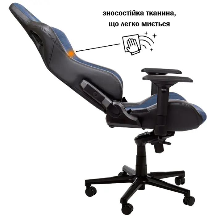Геймерське крісло GT Racer чорне з темно-синім (X-8005 Dark Blue/Black) - фото 8