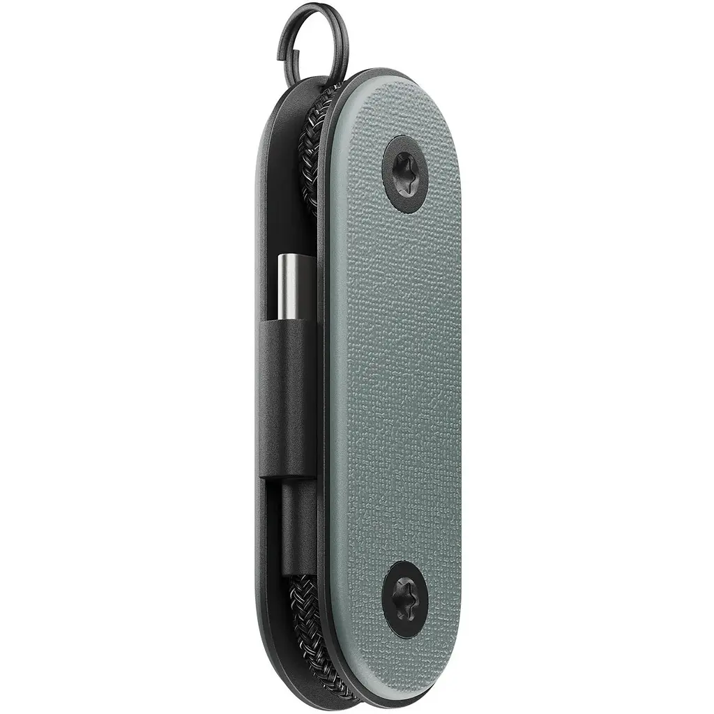 Кабель Native Union Pocket Cable USB-C to USB-C Slate Green 0.17 м (POCK-C-GRN-NP) - фото 2