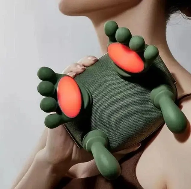 Масажер для шеи з ручками Shoulder and Neck Massager FZ-831 Зеленый, электрический массажер для всего тела - фото 10