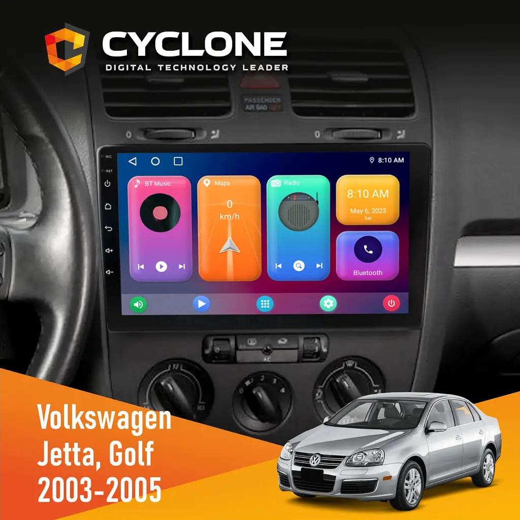 Штатна магнітола Volkswagen Golf 2003-2008 Cyclone C10-001 2x32 CPL Cyclone (НФ-00004569)