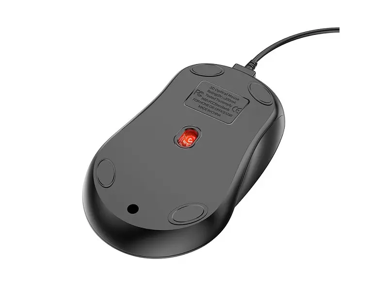 Миша Borofone BG4 Business wired mouse Black (BG4B) - фото 3