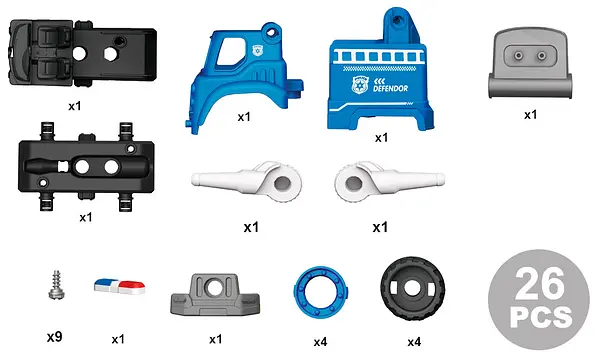 Конструктор DIY Spatial Creativity Полицейский спецтранспорт, голубой (CJ-1614173) - фото 3
