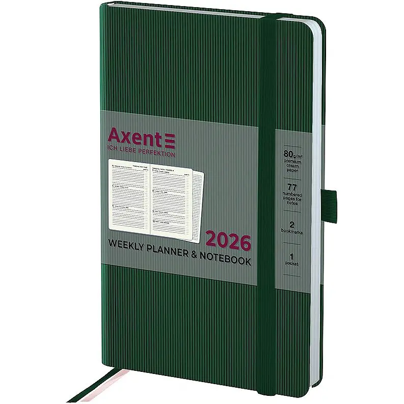 Щотижневик Axent 2026 Partner Lines 125 x 195 мм темно-зелений (8515-26-23-A) - фото 2