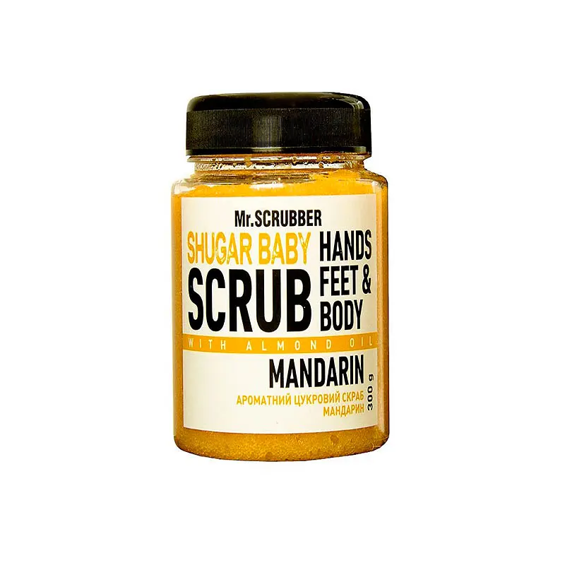Подарунковий набір Mr.Scrubber Mandarin: Цукровий скраб 300 г + Гель для душу 300 мл + Мочалка Хмаринка - фото 4