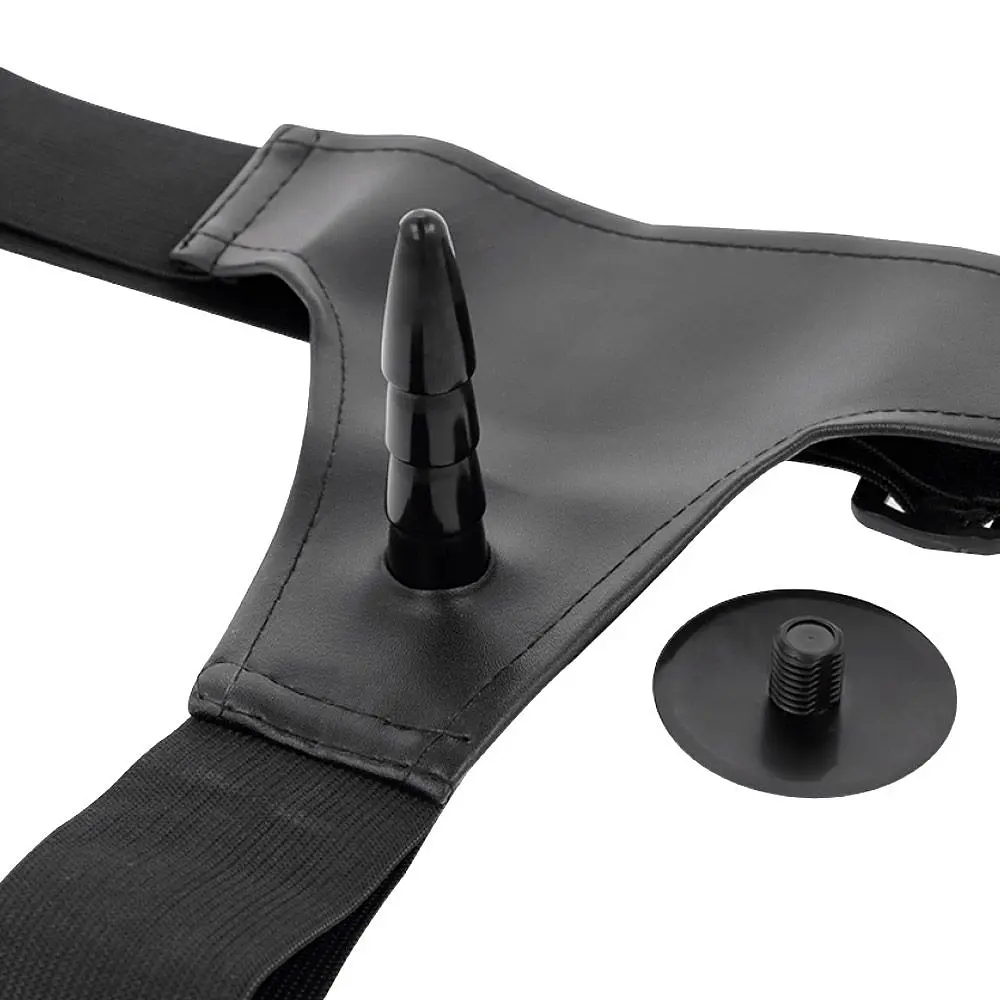 Страпон Harness Attraction Peter Strap-on Black, 18 см (тілесний) - фото 3