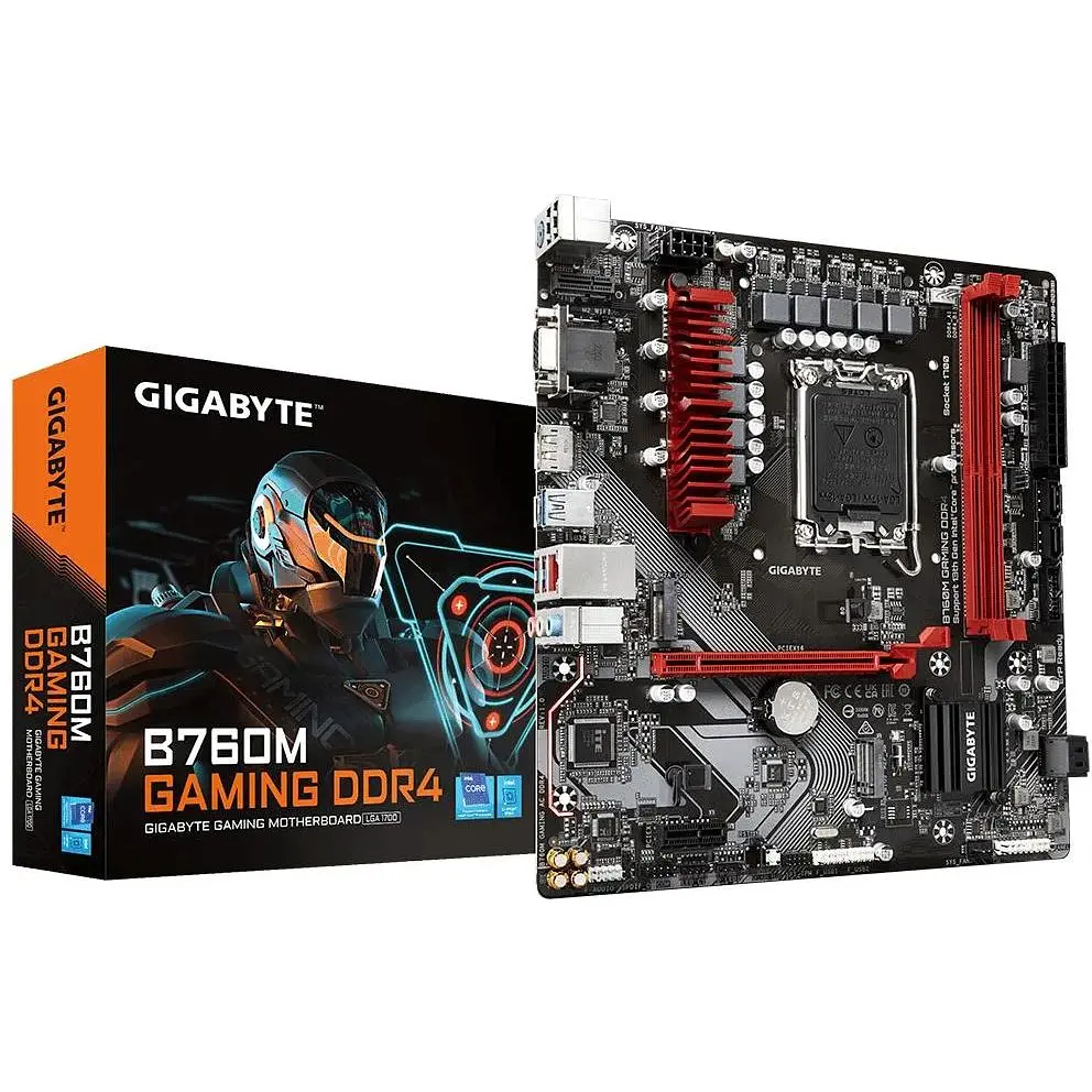 Материнская плата Gigabyte B760M Gaming DDR4 s1700 B760 2xDDR4 HDMI DP mATX - фото 5