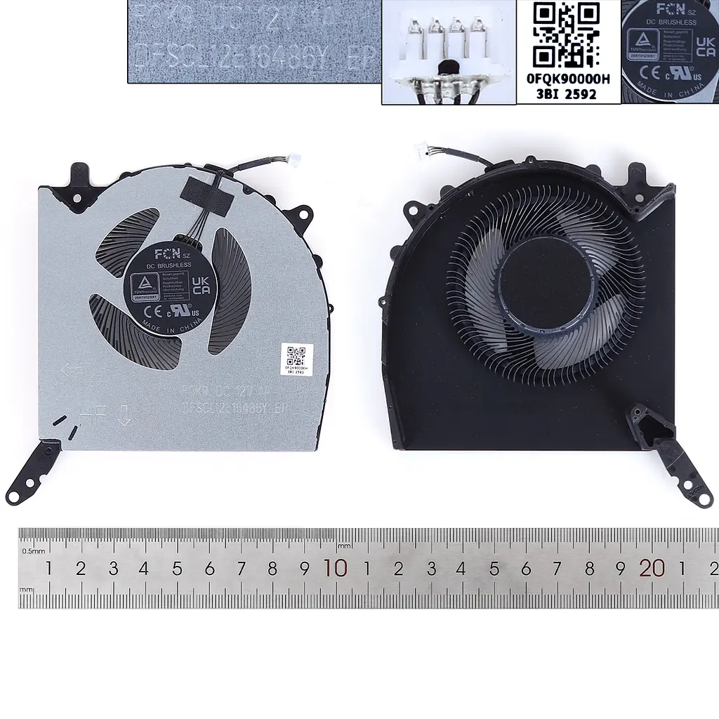 Вентилятор кулер для Lenovo Legion Pro 5, 16IRX8 Type 82WK, (12V GPU fan, FQK9 DFSCL12E16486Y) - фото 3