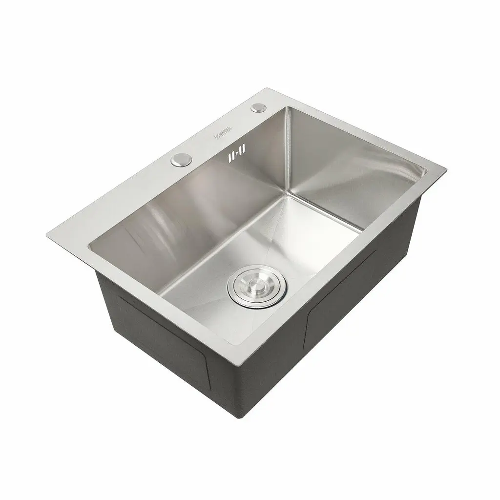 Кухонна мийка Platinum Handmade 58x43 нержавійка (сифон круглий 3.0/0.8) - фото 2
