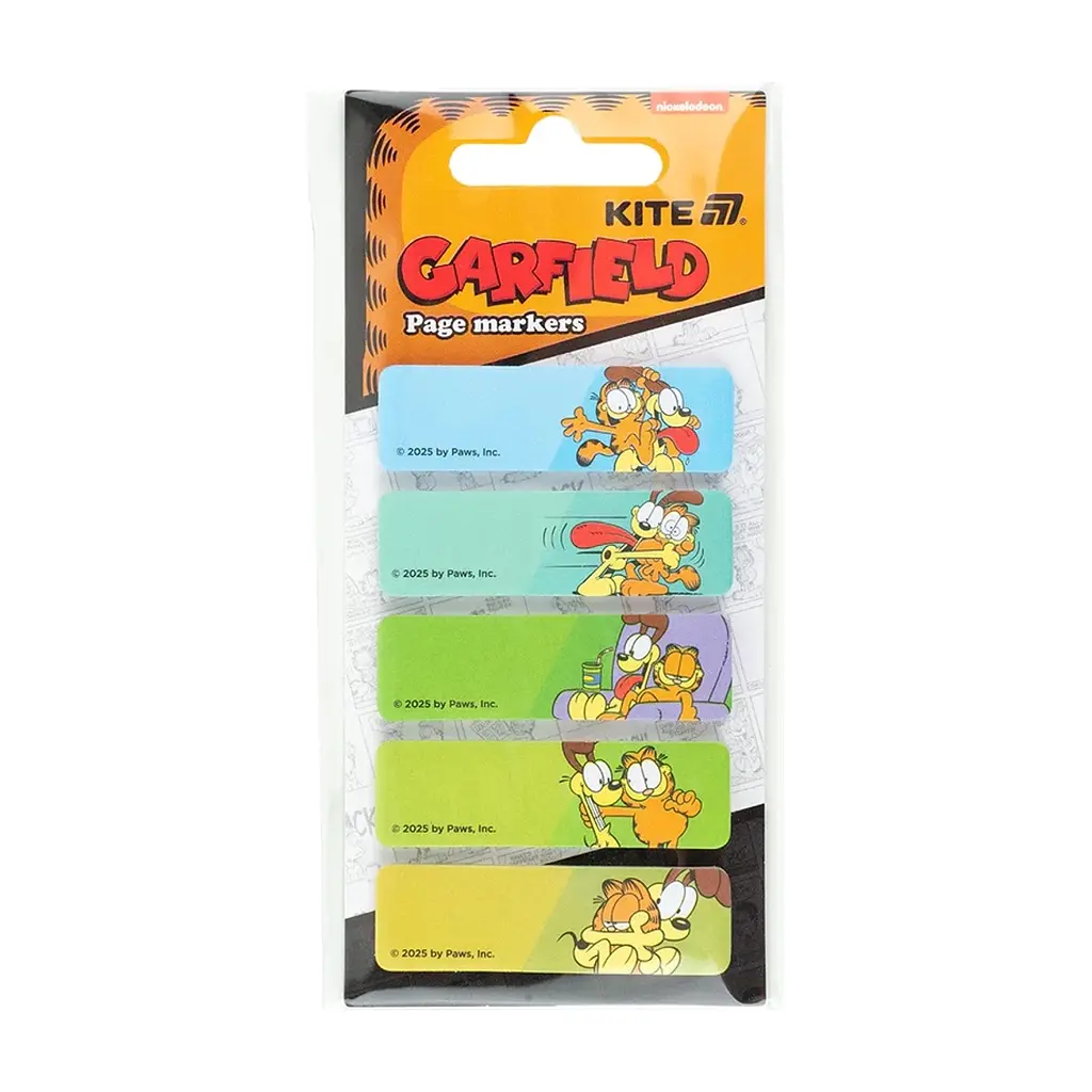 Стікер-закладка Kite паперова з малюнком Garfield, 100 шт, 5х15х50 мм, прямокутна (GF25-480) - фото 2