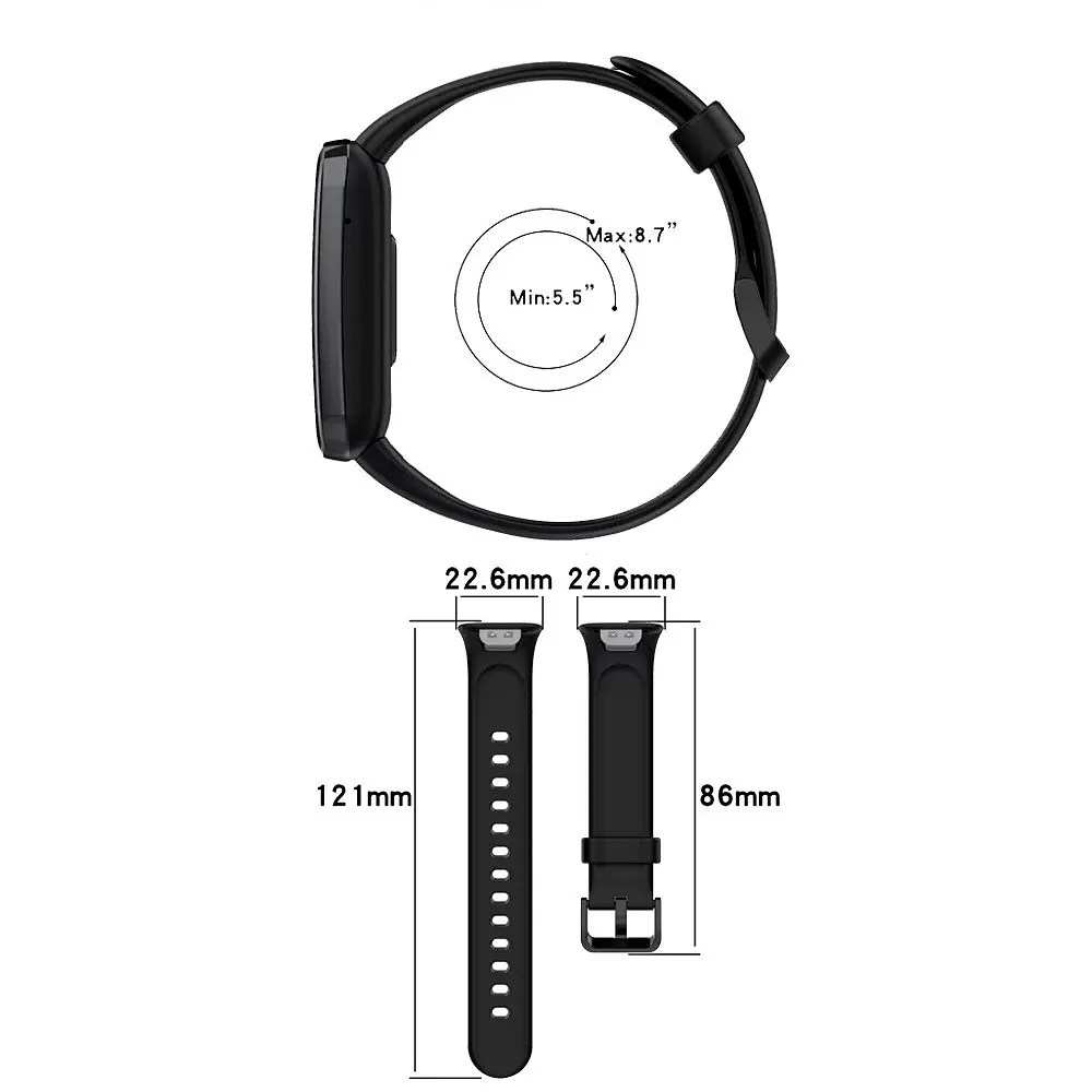 Силіконовий ремінець Tamister для Xiaomi Mi Smart Band 7 Pro Midnight blue - фото 5