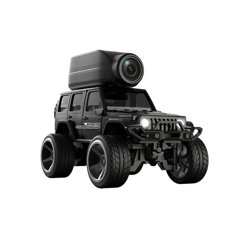 Міні FPV машинка на радіокеруванні KFPLAN KF32 1:64 4WD з Wi-Fi камерою (Чорний) - фото 2