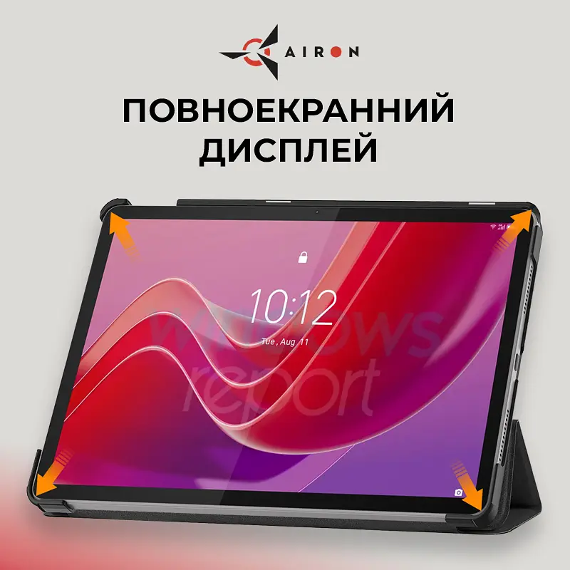 Чехол AIRON Premium для Lenovo Tab M11 11" с защитной пленкой и салфеткой black - фото 5