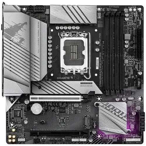 Материнська плата LGA1700, Gigabyte B760M AORUS ELITE WIFI6E GEN5, B760, 4xDDR5, Int.Video(CPU), 4xSATA3, 2xM.2, 1xPCI-E 5.0 x16, 1xPCI-E 4.0 x16, Realtek 7.1, Realtek 2.5GbE, WiFi 6E, Bluetooth 5.3, 8xUSB 3.2 / 8xUSB 2.0, HDMI/DP, MicroATX - фото 2