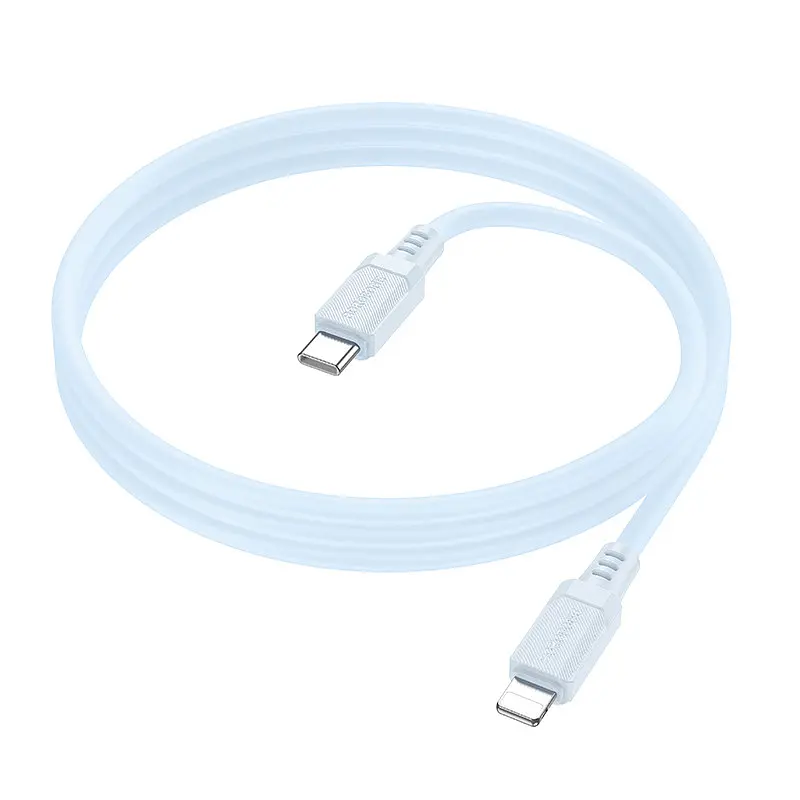 Дата кабель Borofone BX115 Lotto Type-C to Lightning 27W (1m) Blue - фото 3