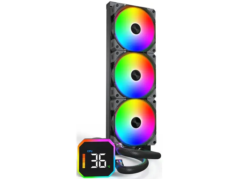 Водяне охолодження Montech HyperFlow Digital 360 Black - фото 2