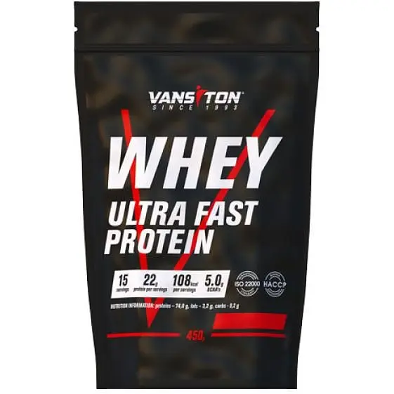 Протеин Vansiton Ultra Protein Клубника 450 г - фото 1