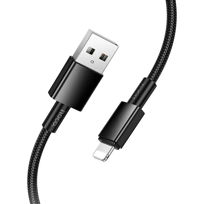 Дата кабель Hoco X119 Energy USB to Lightning 2.4A (1m) Black - фото 3