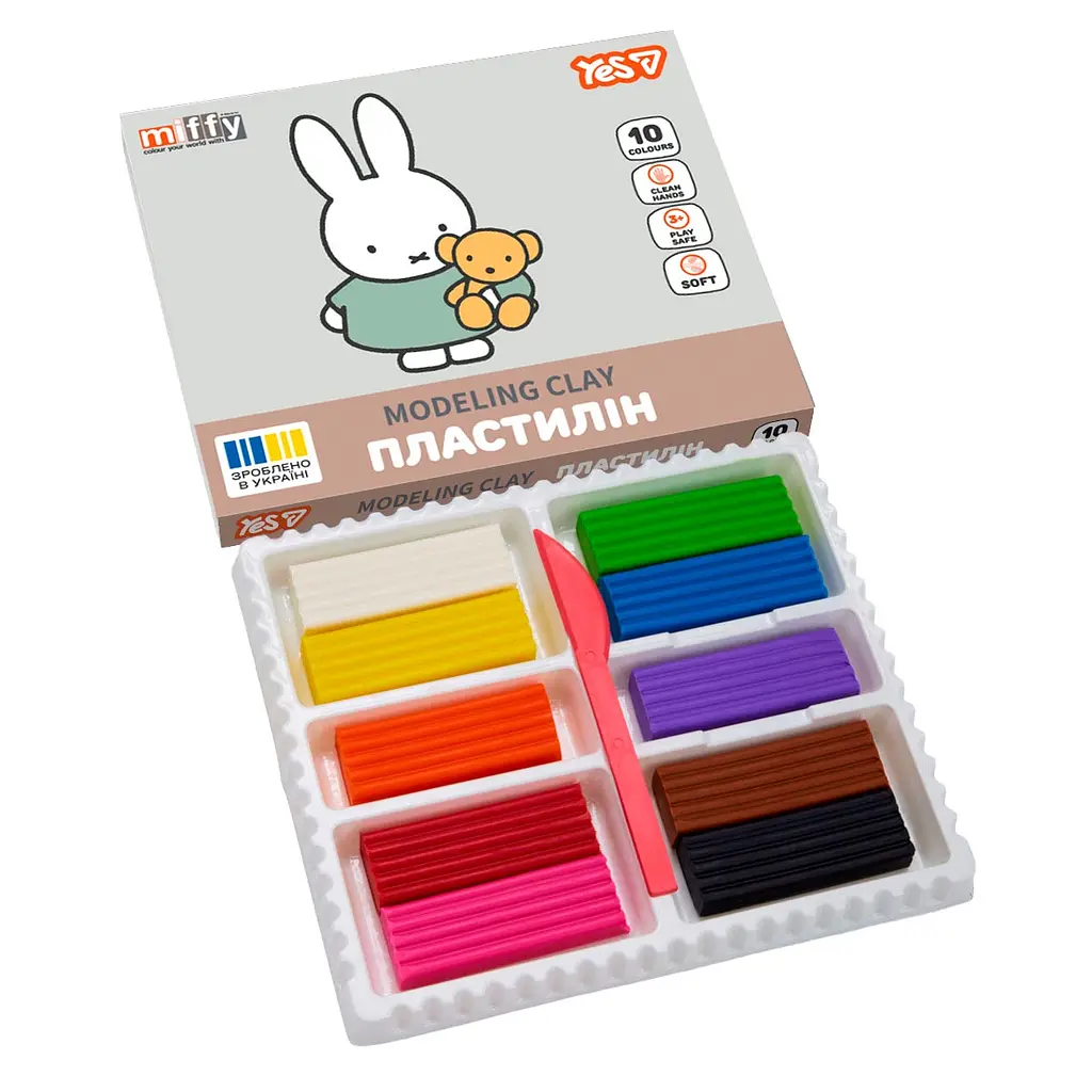 Пластилін YES, 10 кольорів 200 г., Miffy, (540718) - фото 2