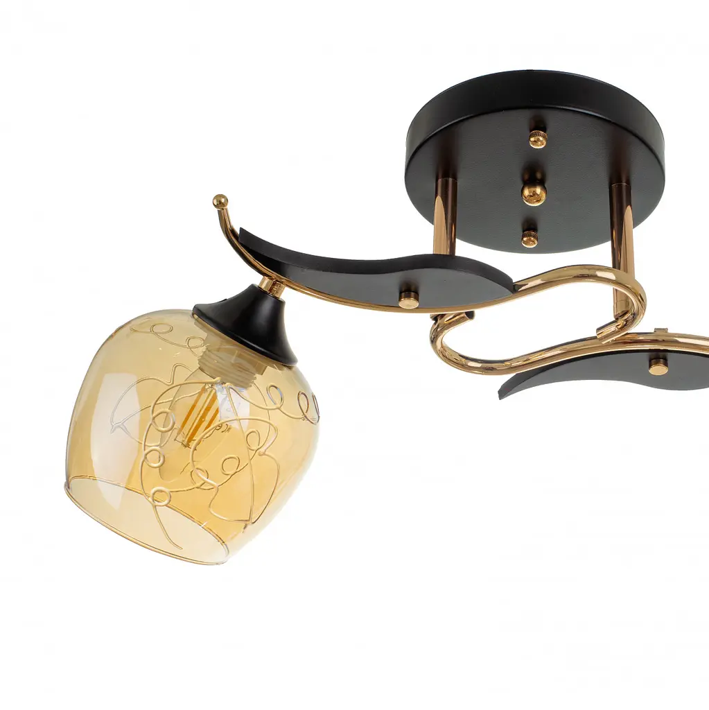 Люстра потолочная Brille в коридор E27 60W BK (LK-703S/2) - фото 3