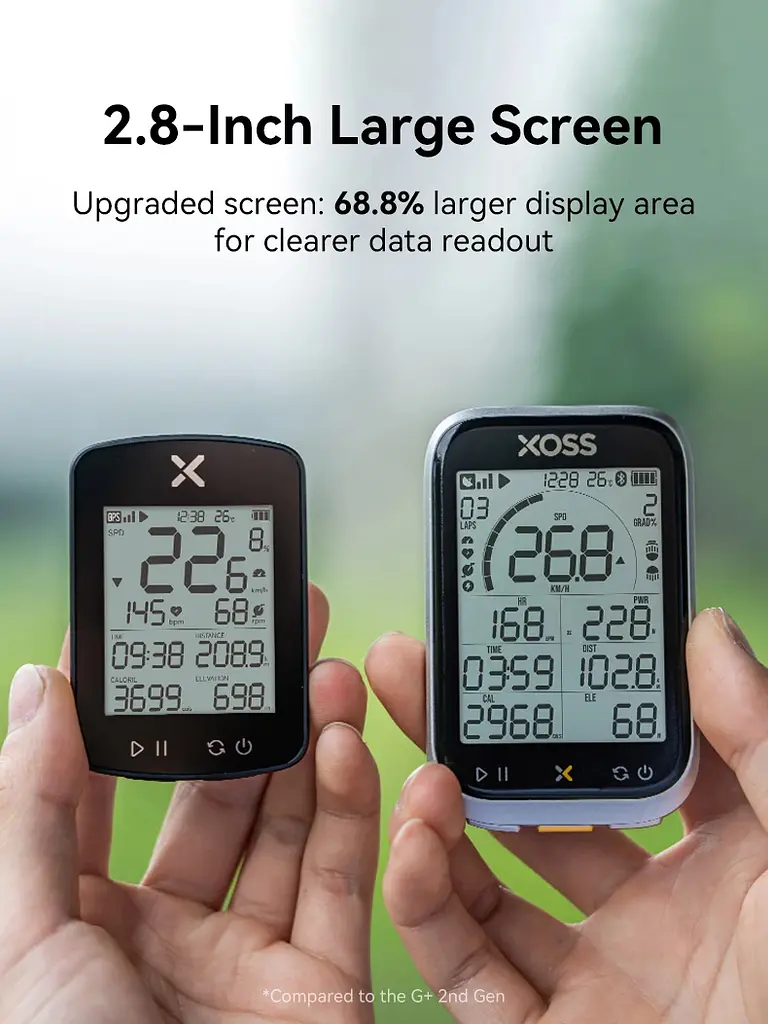 Велокомп'ютер XOSS G3+ gen3 GPS/ANT+ екран 2,8" 50 функцій - фото 3