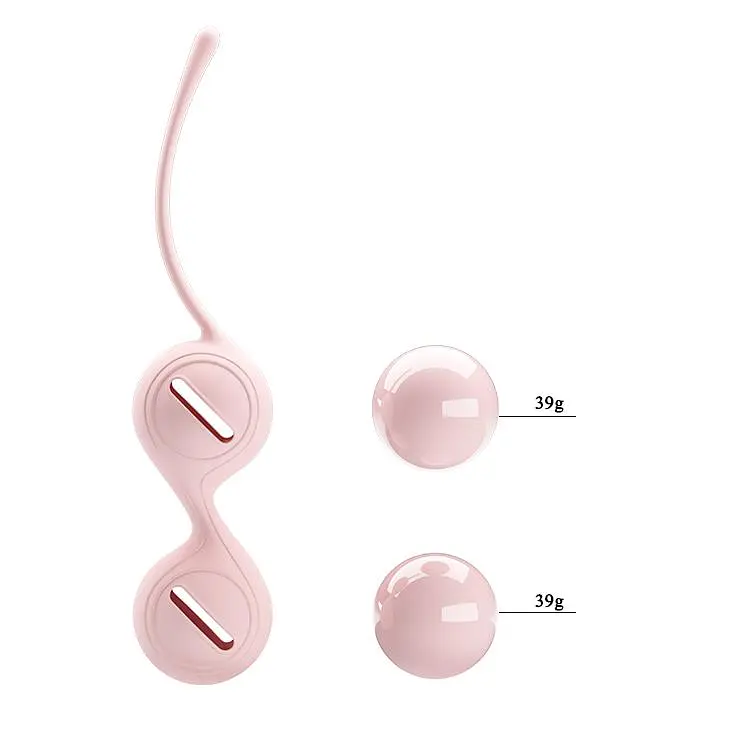 Вагінальні кульки Pretty Love Kegel Tighten Up, 16.3 см, світло-рожевий - фото 3