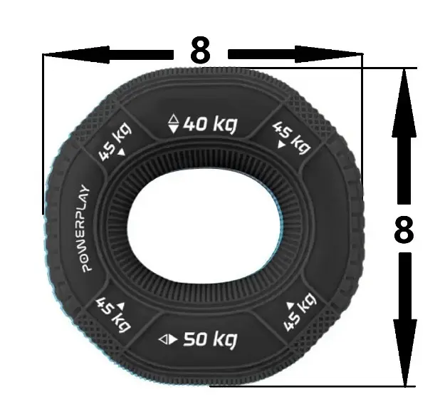Эспандер кистевой PowerPlay силиконовый PP-4331 Hand Grip Hard 40-45-50 кг Черный (PP_4331_Black_(40-45-50)) - фото 3