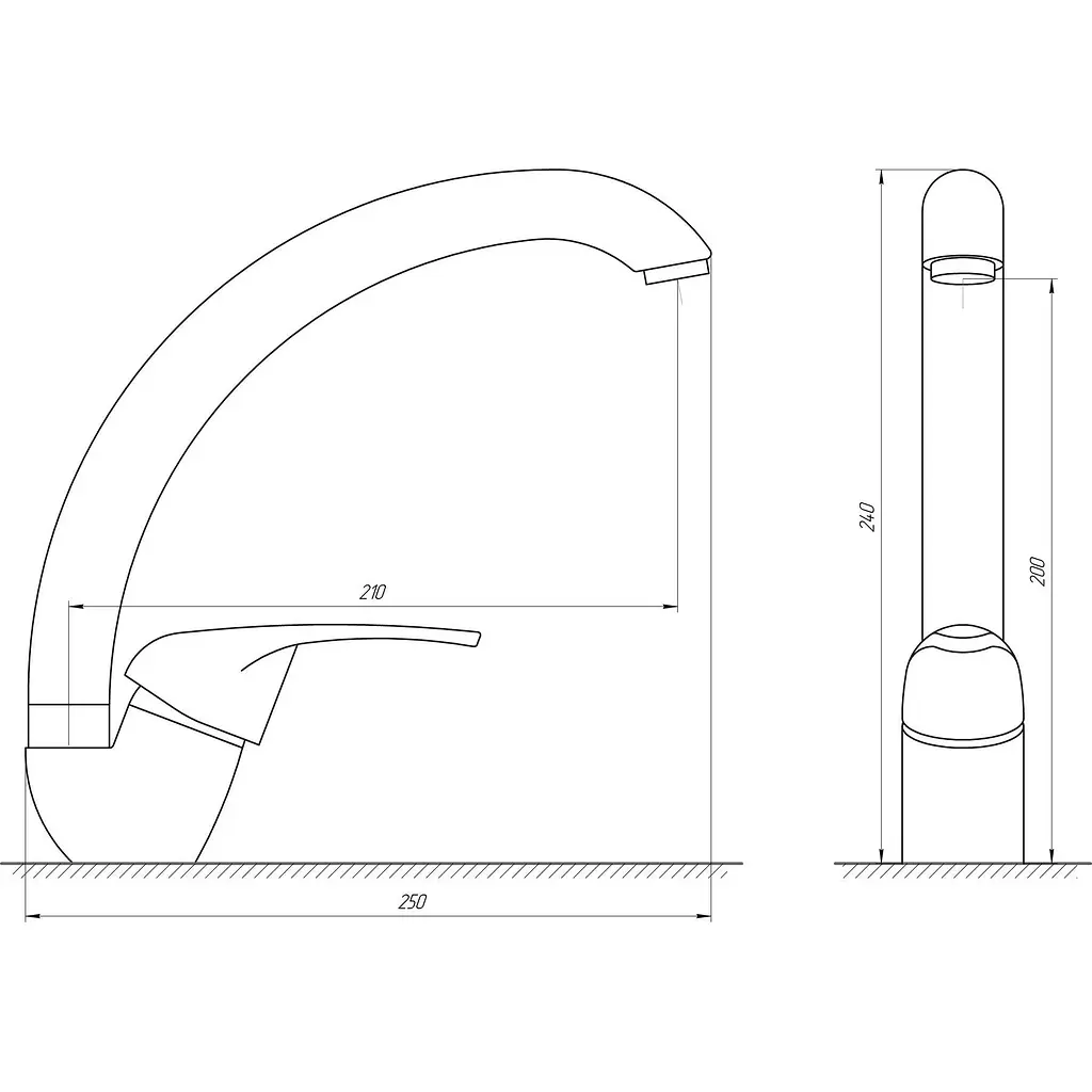 Змішувач для кухні Globus Lux Solly GLSO-203S - фото 4