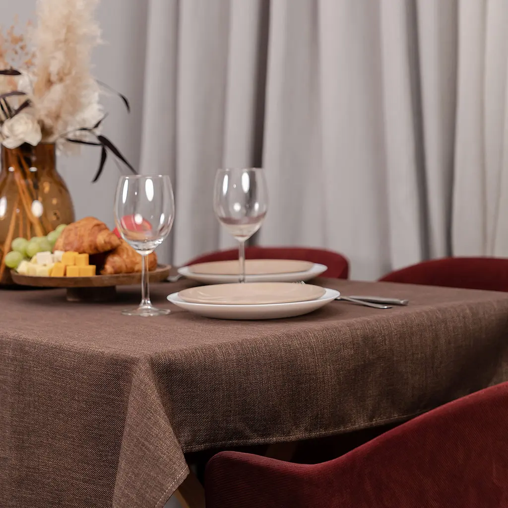 Скатертина Sonex Jordan 120х140 см коричнева (SO102564) - фото 3