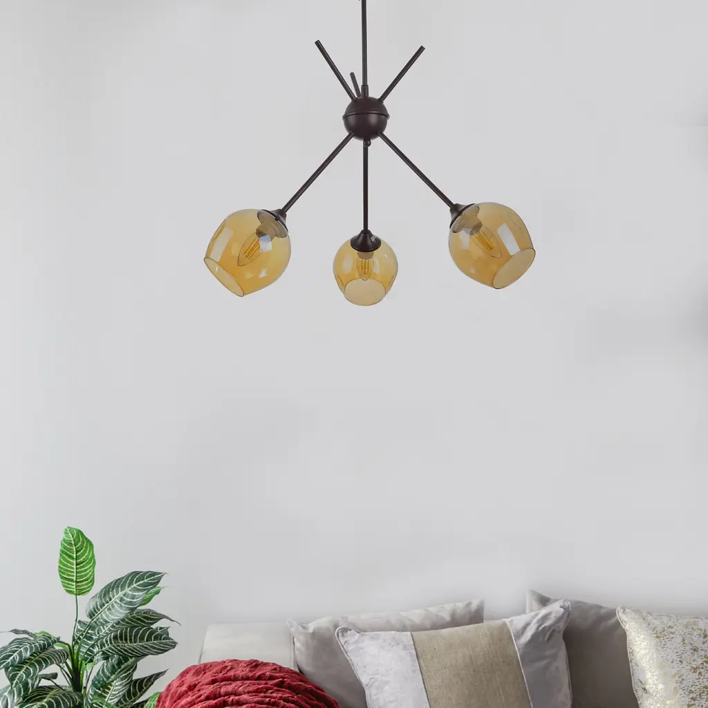 Люстра потолочная Brille классическая E27 60W BR (LK-677C/3) - фото 5